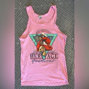 Vintage 80’s Pink New Orleans Jazz Festival Tank Top